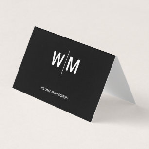 Schwarzes Logo   Unternehmen Visitenkarten