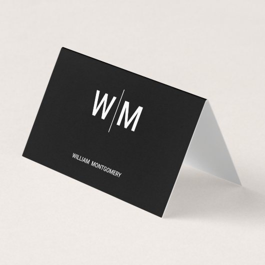 Schwarzes Logo | Unternehmen Visitenkarten (Vorderseite)