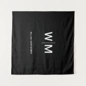 Schwarzes Logo | Unternehmen Wandteppich (Vorderseite (Horizontal))