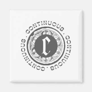 Schwarzes Logo wird fortgesetzt Magnet
