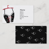 Schwarzes Longlinebra - Geschäft Visitenkarte (Vorne/Hinten)