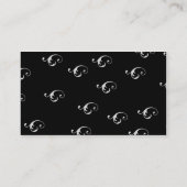 Schwarzes Longlinebra - Geschäft Visitenkarte (Rückseite)