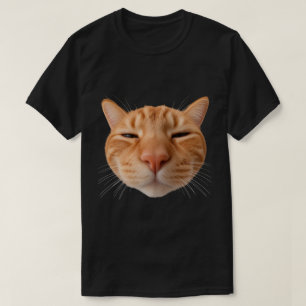 Schwarzes lustiges orange Katzen T-Shirt