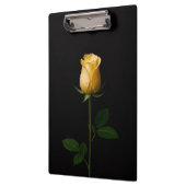 Schwarzes Luxe-Clipboard 4 mit sonnengelber Rose Klemmbrett (Links)