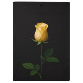 Schwarzes Luxe-Clipboard 4 mit sonnengelber Rose Klemmbrett (Rückseite)