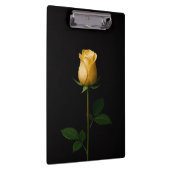 Schwarzes Luxe-Clipboard 4 mit sonnengelber Rose Klemmbrett (Rechts)
