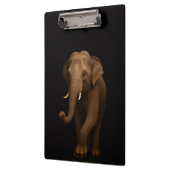 Schwarzes Luxe-Clipboard, Indischer Elefant Klemmbrett (Links)