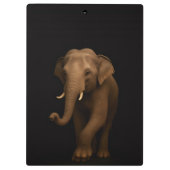 Schwarzes Luxe-Clipboard, Indischer Elefant Klemmbrett (Rückseite)