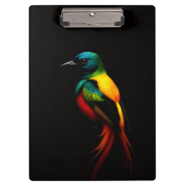 Schwarzes Luxe-Clipboard, tropischer Regenbogen-Vo Klemmbrett