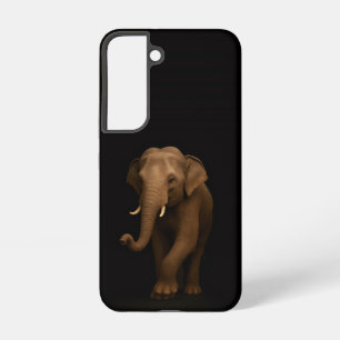 Schwarzes Luxe Galaxy S22 Case, Indischer Elefant Samsung Galaxy Hülle