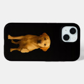 Schwarzes Luxe iPhone 15 Case, Tender Labrador Case-Mate iPhone Hülle (Rückseite (Horizontal))