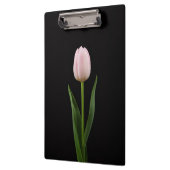 Schwarzes Luxus-Clipboard 4 mit rosa Tulpe Klemmbrett (Links)