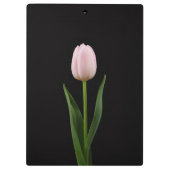 Schwarzes Luxus-Clipboard 4 mit rosa Tulpe Klemmbrett (Rückseite)