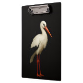 Schwarzes Luxus-Clipboard 'Graceful Stork' Klemmbrett (Links)