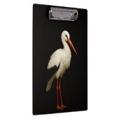 Schwarzes Luxus-Clipboard 'Graceful Stork' Klemmbrett (Rechts)