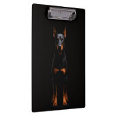 Schwarzes Luxus-Clipboard mit bewachendem Doberman Klemmbrett (Rechts)