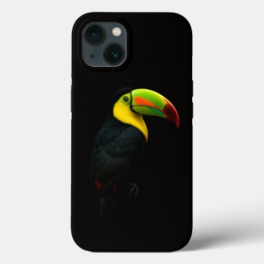 Schwarzes Luxus-iPhone 13-Case mit Keilschnabeltuk Case-Mate iPhone Hülle (Rückseite)