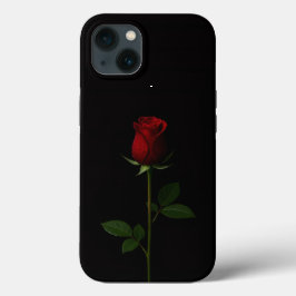 Schwarzes Luxus-iPhone 13 mit Velvet Red Rose Case-Mate iPhone Hülle
