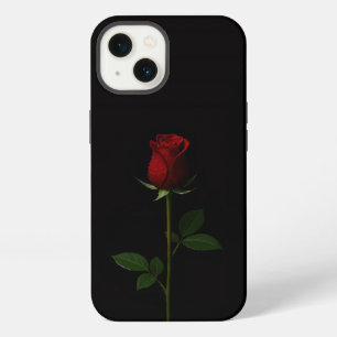 Schwarzes Luxus-iPhone 13 mit Velvet Red Rose iPhone 13 Hülle
