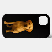 Schwarzes Luxus iPhone 13, sanfter Labrador-Hund Case-Mate iPhone Hülle (Rückseite (Horizontal))