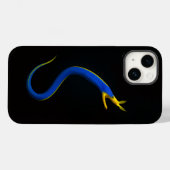 Schwarzes Luxus-iPhone 14 Case-Mate mit Blauem Ban iPhone Hülle (Rückseite (Horizontal))