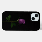 Schwarzes Luxus-iPhone 15-Case in Royal Violet Ros Case-Mate iPhone Hülle (Rückseite (Horizontal))