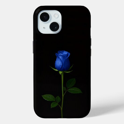 Schwarzes Luxus-iPhone-15-Case, Mitternachtsblaue Case-Mate iPhone Hülle (Rückseite)