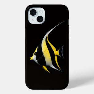 Schwarzes Luxus-iPhone 15 Plus mit Moorish Idol Case-Mate iPhone Hülle