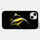 Schwarzes Luxus-iPhone 15 Plus mit Moorish Idol Case-Mate iPhone Hülle (Rückseite (Horizontal))