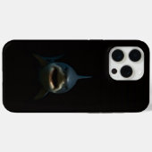 Schwarzes Luxus-iPhone 15 Pro Max mit Weißem Hai Case-Mate iPhone Hülle (Rückseite (Horizontal))