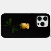 Schwarzes Luxus-iPhone 15 Pro Max, sonnengelbene R Case-Mate iPhone Hülle (Rückseite (Horizontal))