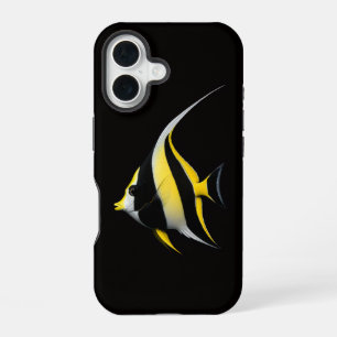 Schwarzes Luxus-iPhone 16 Case-Mate mit Falterfisc iPhone 16 Hülle