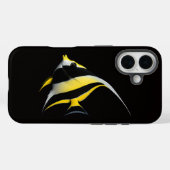 Schwarzes Luxus-iPhone 16 Case-Mate mit Falterfisc iPhone Hülle (Rückseite (Horizontal))