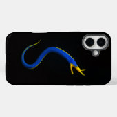 Schwarzes Luxus-iPhone 16 Plus mit Blauem Band-Aal Case-Mate iPhone Hülle (Rückseite (Horizontal))