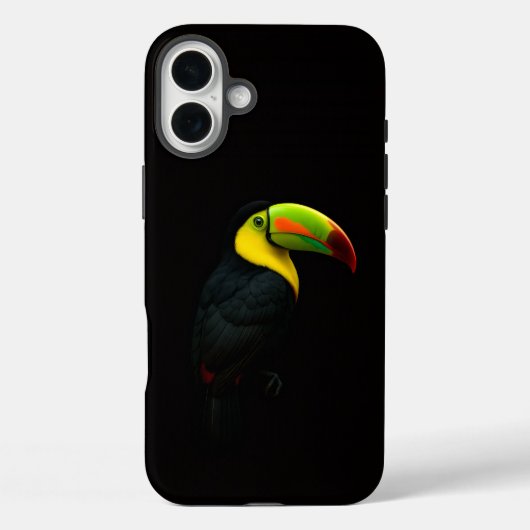 Schwarzes Luxus-iPhone 16 Plus mit Keilschnecken-T Case-Mate iPhone Hülle (Rückseite)