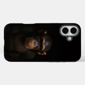 Schwarzes Luxus-iPhone 16 Plus mit serenem Schimpa Case-Mate iPhone Hülle (Rückseite (Horizontal))
