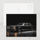 Schwarzes Luxusauto Postkarte (Vorne/Hinten)