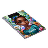 Schwarzes Mädchen Afroamerikaner mit Braids Notizblock (Rechte Seite)