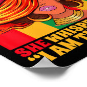 Schwarzes Mädchen Afroamerikanischer Juneteenth Ic Poster (Ecke)