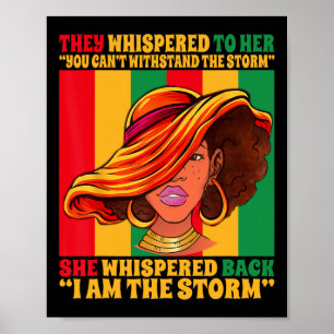 Schwarzes Mädchen Afroamerikanischer Juneteenth Ic Poster