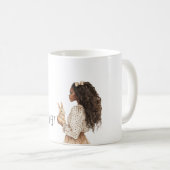 Schwarzes Mädchen Bunny Rabbit Leben ist süß Kaffeetasse (VorderseiteRechts)