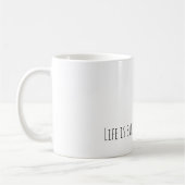 Schwarzes Mädchen Bunny Rabbit Leben ist süß Kaffeetasse (Links)