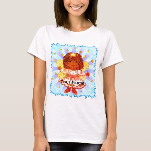 Schwarzes Mädchen Fee T-Shirt (Vorderseite)