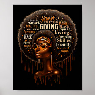 Schwarzes Mädchen Ich bin Schwarze Geschichte Mona Poster