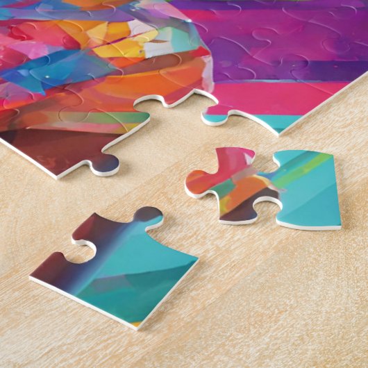 Schwarzes Mädchen in lustigen Regenbogenfarben Per Puzzle (Seite)