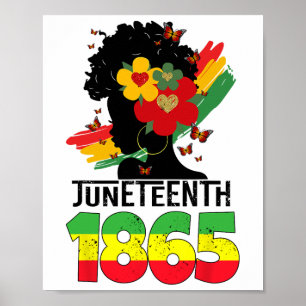 Schwarzes Mädchen Juneteenth 1865 Kinder Kleinkind Poster