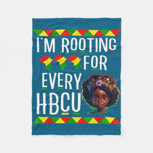 Schwarzes Mädchen Juneteenth ich bin für jedes HBc Fleecedecke (Vorderseite)