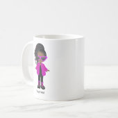 Schwarzes Mädchen Kaffeetasse (Vorderseite Links)