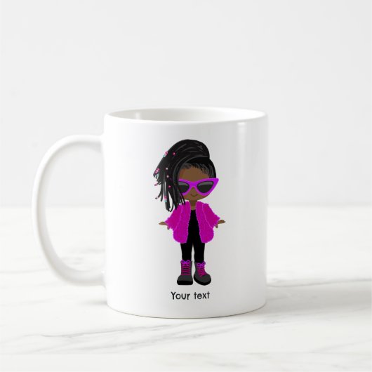 Schwarzes Mädchen Kaffeetasse (Links)