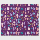 Schwarzes Mädchen-Meerjungfrau-Muster Geschenkpapier (Flach)